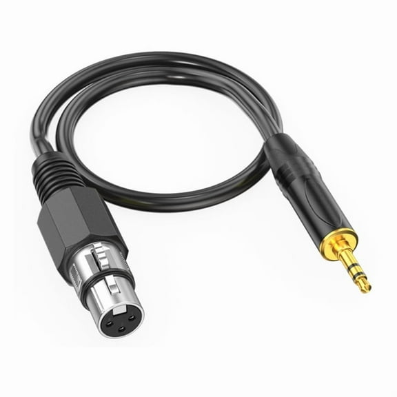 3.5mm To XLR Female Audio Cable With Metal Connectors For Smartphones Tablets Mixers And Active Speakers