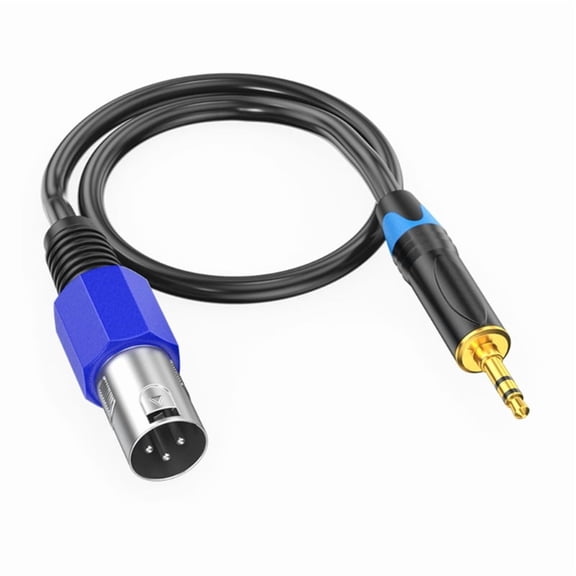 3.5mm To XLR Male Audio Cable With Metal Housing Balanced Connection For Studio Microphones And Phantom Power Devices