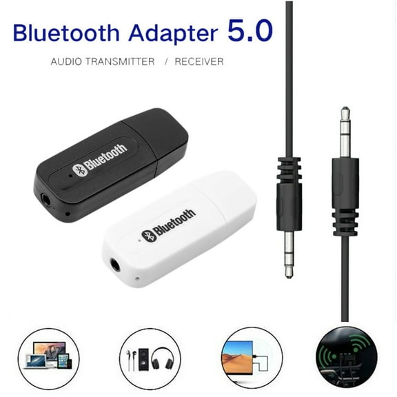 3.5mm USB Bluetooth Receiver 5.0 Audio Transmitter Adapter For TV/PC Headphone Speaker