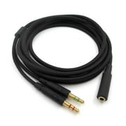 3.5mm Universal 2 in 1 Gaming Headset Audio Extend Cable For for HyperX Cloud II/Alpha-/Cloud Flight/Core Headp