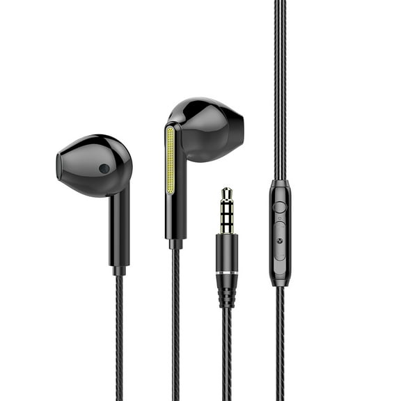 3.5mm Wired Earbuds,Earphones in-Ear Headphones HiFi Stereo, Crystal Clear Audio, Earphone for iPhone, iPad, Android Phones, MP3, Laptop, Computer Black