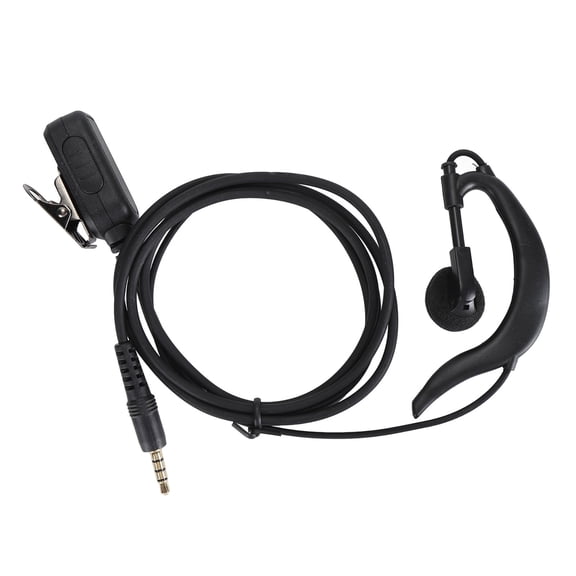 3.5mm Wired G Shape Earhook Earpiece with Push to Talk Line Mic, Over Ear Communication Headset for Zello and Voxer Two Way Radio Apps (14.0 x 9.0 x 2.0 inches / 35.6 x 22.9 x 5.1 cm)