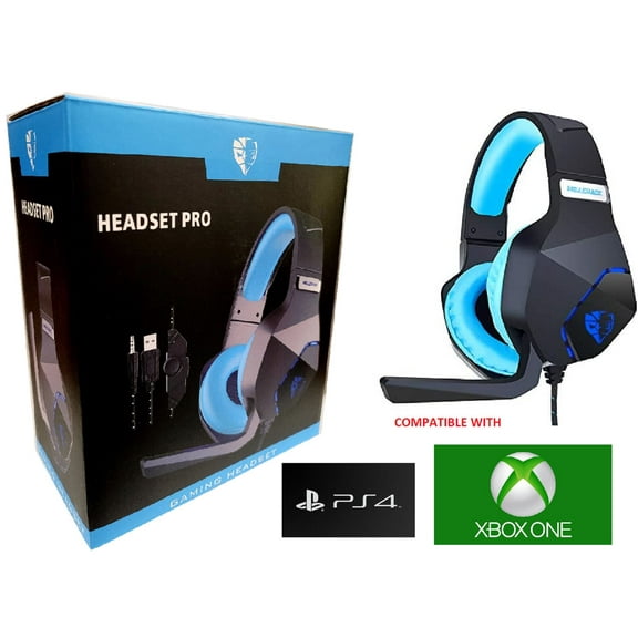 3.5mm Wired Gaming Headset Mic Stereo Surround Headphone For PS4 Xbox PC Xboxone With LED Lights