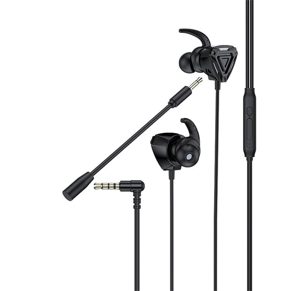 3.5mm Wired In-Ear Gaming Earbuds with HD Noise Canceling Mic, Stereo Sound, for PC, Game Console, Gaming, Music, Calls