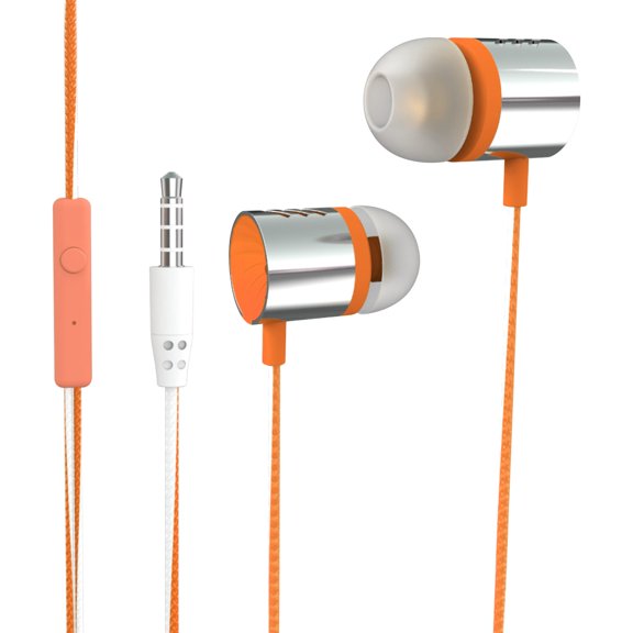 3.5mm Wired In-Ear Headphones with Microphone - Compatible with iOS, Android, Smartphones, Laptops, Gaming, MP3 Players Suitable for Work, Study, Fitness, Running