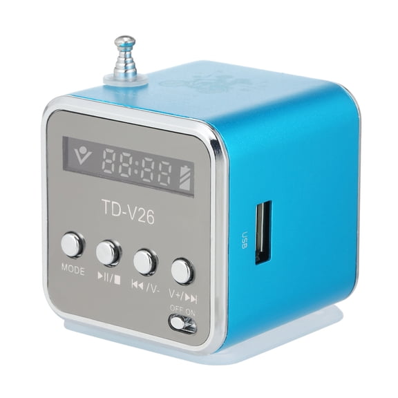 3.5mm Wired Mini Speaker Portable MP3 Player FM Radio Music Sound Box Support TF Card U Disk Loudspeaker for DVD Laptop Mobile Phone