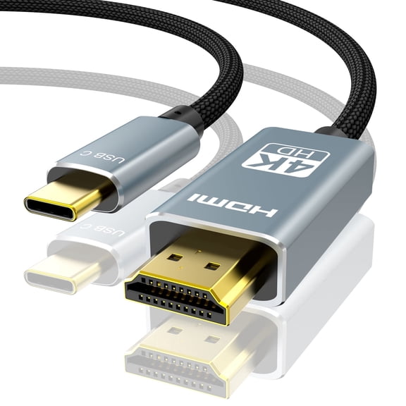 4K HDR HDMI Cable 6ft, 4K 60Hz Nylon Braided Cord for Gaming TV - Unisex