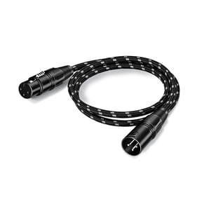 XLR to XLR Cable 6FT, 3-Pin Male/Female Balanced Mic Cord for Shure, Speaker