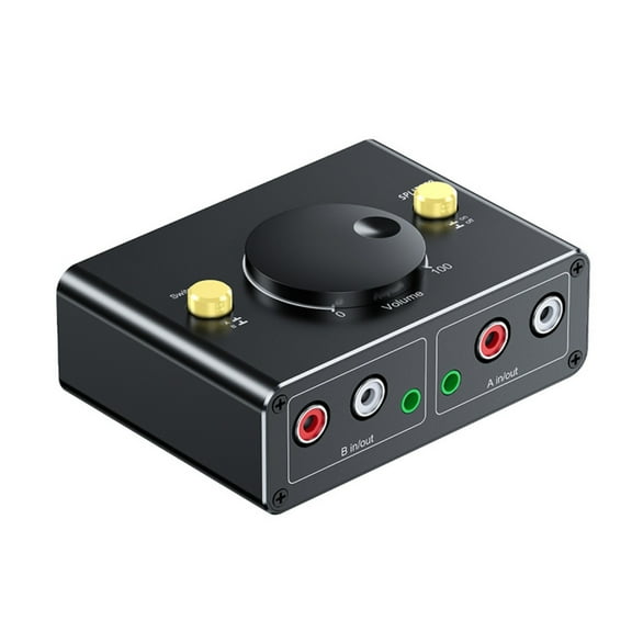 3.5mm and 2RCA Interfaces Selectors, Easy 1 Button Sound Signals Switching, Power Required