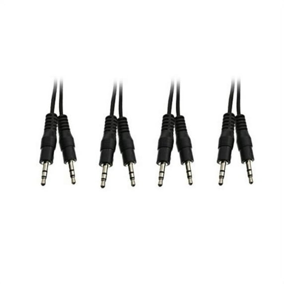 3.5mm aux cable 50 feet (15 meters) 3.5mm male to male stereo audio cable 50ft (15m) for car, stereo, iphone, smartphone or any audio device cne488993 (4 pack)