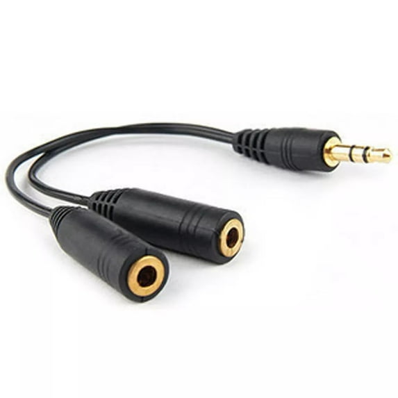 3.5mm stereo Male Plug to dual 3.5mm stereo Female Jack socket Splitter Cable