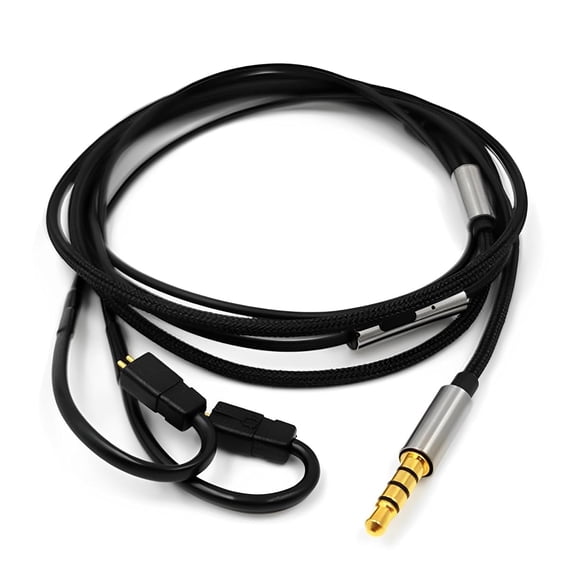 3.5mm to 0.75mm 2Pin 6N OCC Nylon Braided Cable 4.7ft Compatible with UE TF10 TF15 SF3 SF5 5EB 5Pro Earphones