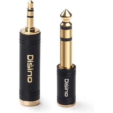 3.5mm to 1/4 Inch Headphone Adapter, 1/4 Inch Jack Male to 1/8 Inch Female Mini Jack Stereo Adapter, Gold-Plated