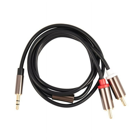 Jack 3.5mm to 2 RCA Audio Cable AUX Splitter 3.5mm Stereo Male to Male RCA Adapter 2 Speaker Cable 1m