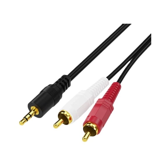 3.5mm to 2RCA Audio Cable, 4.9ft, Gold-Plated Connectors for Computers, Phones, TVs, Amplifiers,Sound, Amplifier, Speaker
