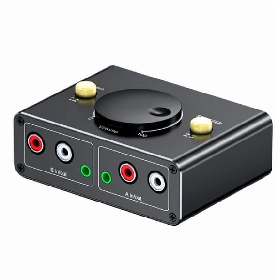 3.5mm to 2RCA Sound Switcher 1 Key Operations for Easy Use