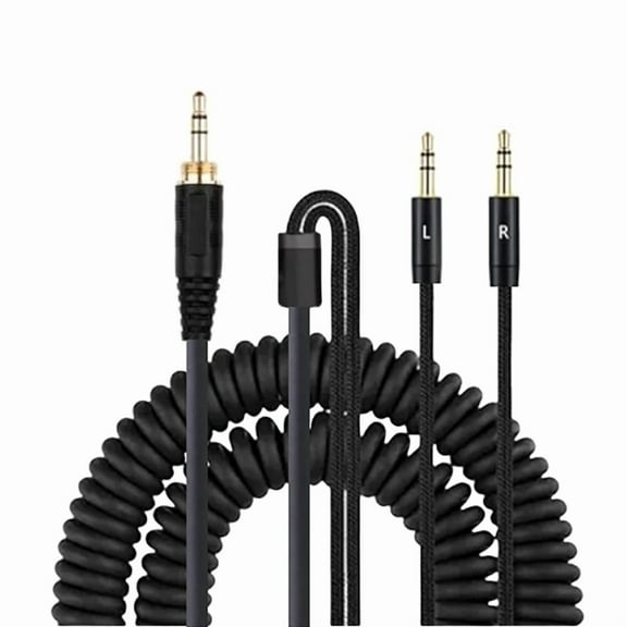 3.5mm to 2x2.5mm Headset Cable with 6.35mm Adapter for Sol Republic Master Tracks HDV8 V10 V12 X3 Headphones Coiled Wire