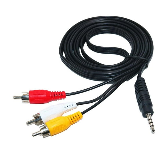 3.5mm to 3RCA AV Audio Video Output Cable, 1/8 TRRS to 3 RCA Male Cable,