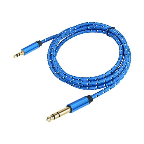 3.5mm to 6.35mm Adapter Aux Cable for Mixer Amplifier Gold Plated 3.5 Jack to 6.5 Jack Aux Cabo Male to Male 100cm