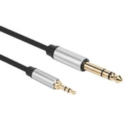 3.5mm to 6.35mm Audio Cable Stereo Audio Cable Jack Stereo Adapter Cable 1/8" 1/4" Male for Cellphone Speaker,3m