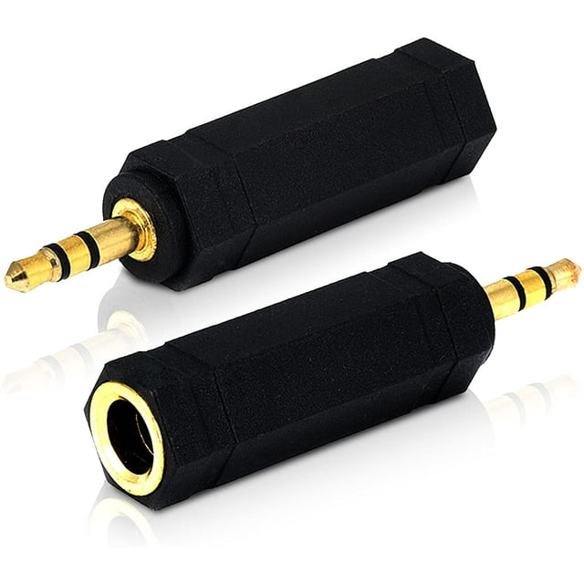 3.5mm to 6.35mm Audio Jack Adapter, Pack of 2 Connect Devices with 3