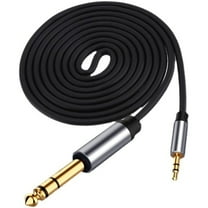 3.5mm to 6.35mm Stereo Audios Cable 1/8 to 1/4Male to Male Cable for Guitar Amplifiers Mixer Microphone Recorders Laptop