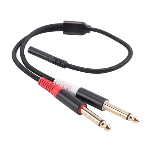 3.5mm to Dual 6.5mm Adapter Audio Aux Cable Double 6.35 1/4 inch Mono Stereo 1/8 Cord