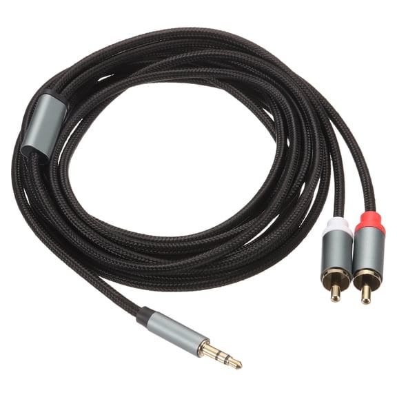 3.5mm to RCA Cable, 10ft 2 RCA Male to Aux Audio Adapter RCA Y Splitter for Smartphones, Speakers