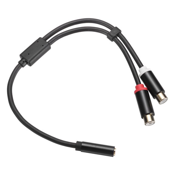 3.5mm to RCA Cable, 1ft 3.5mm Female to 2 RCA Male Aux Audio Adapter RCA Y Splitter
