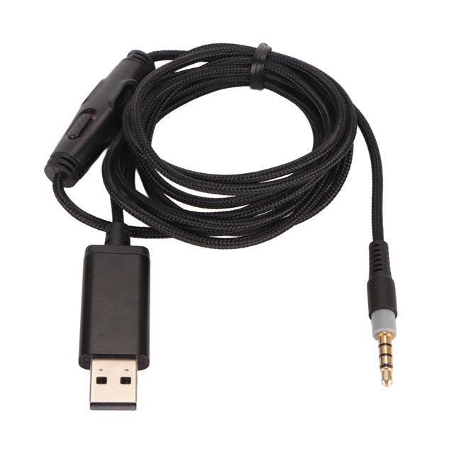 3.5mm to USB Replacement Headphone Cable with Button Control Replacement Cord for Cloud MIX