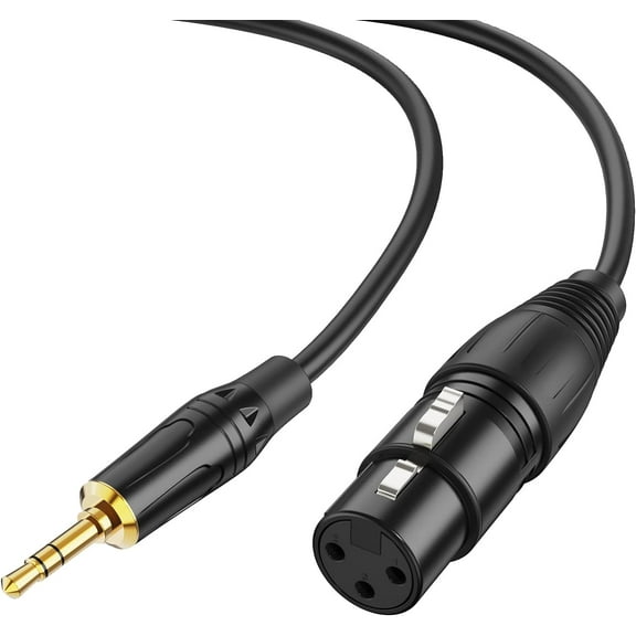 3.5mm to XLR Cable 10 ft, Male to Female 1/8 to XLR Cable, XLR to 3.5mm Cable for DSLR, DV Camcorder, Digital Voice Recorder