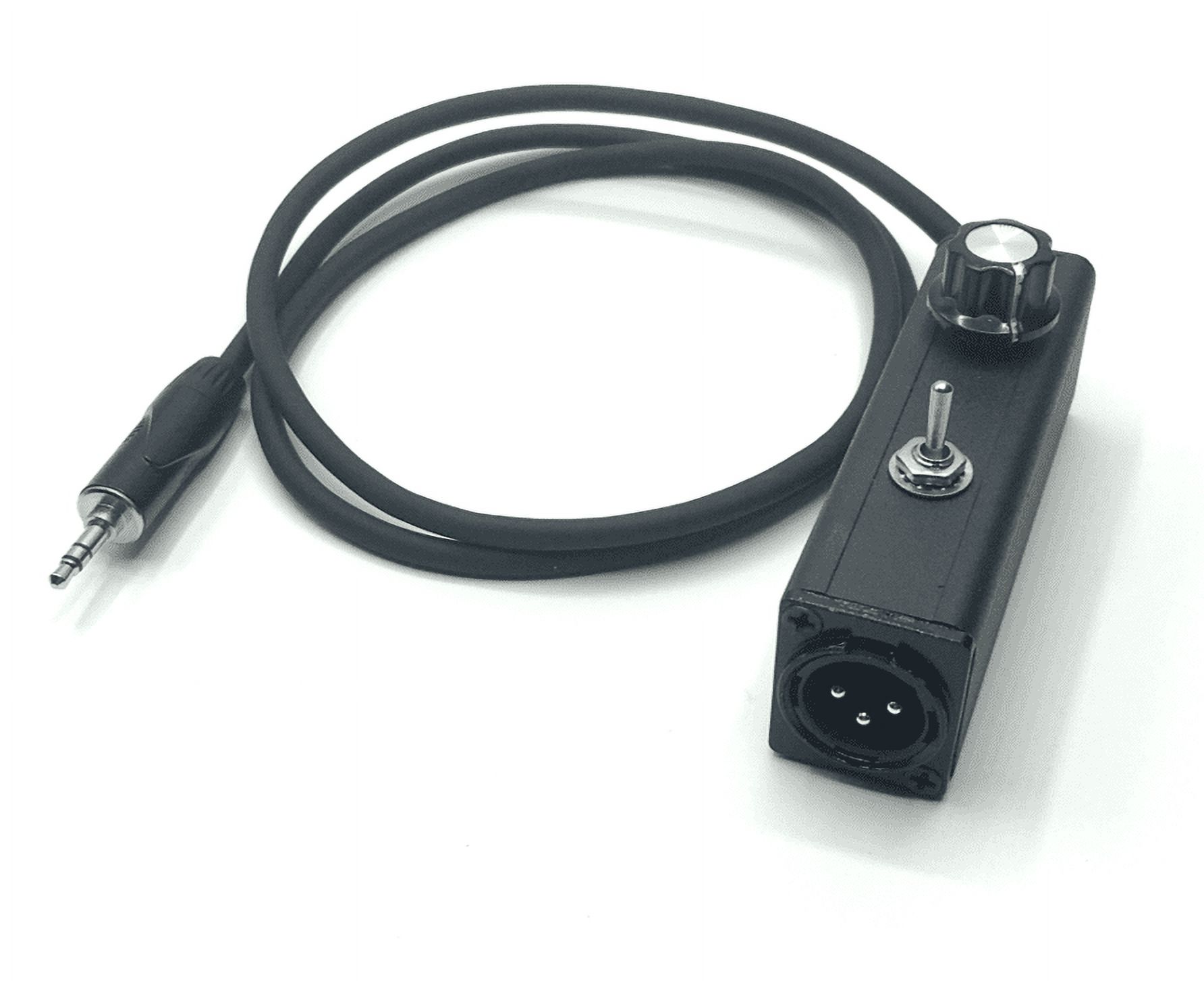 3.5mm to XLR Converter Laptop Interface with Volume Control and Ground