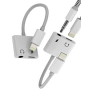 Lightning to 3.5mm Headphone Jack Adapter2Packfor iPhone 14 13 12 Pro Max for iPad Wired Earphone Charging Adaptor for Apple MFi Certified Aux Audio Charger Cable Splitter Dongle Car Cord Connector