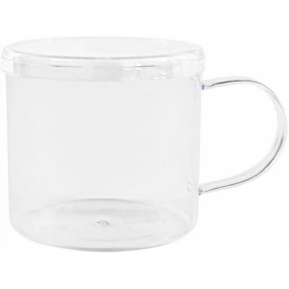 3.5oz Clear Coffee Mugs With Handle Transparent Disposable Multipurpose Hot & Cold Resistant Durable Reusable Washable Plastic Miniware Elegant Event Dinner Buffet Indoor Outdoor Beverage Cup