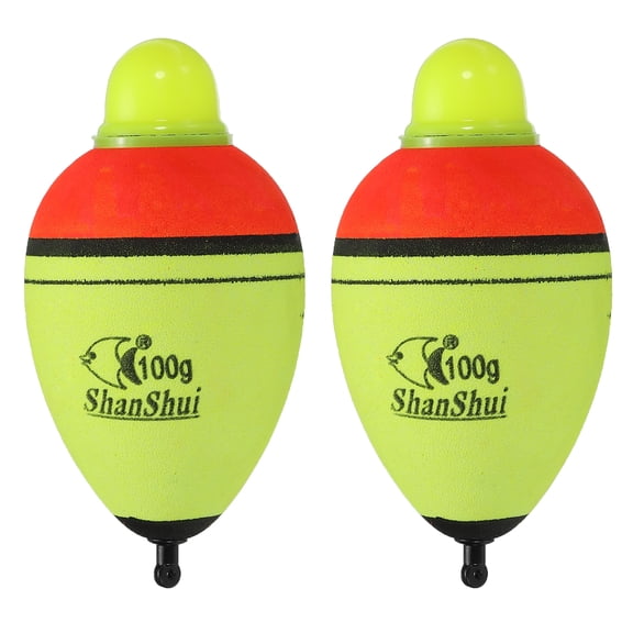 3.5oz Lighted Fishing Slip Bobbers EVA Light Up Fishing Float, Yellow, 2 Pack