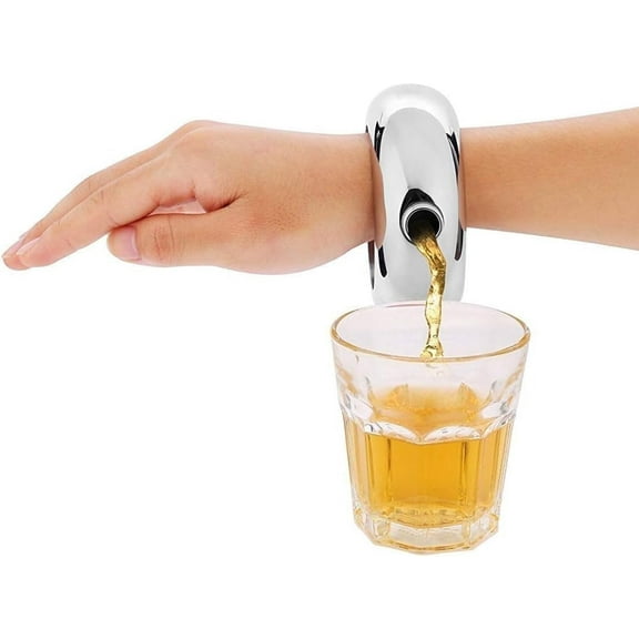 3.5oz Smooth Stainless Steel Portable Bracelet Hip Flask for Storing Whiskey+2 stainless steel wine glasses and a funnel