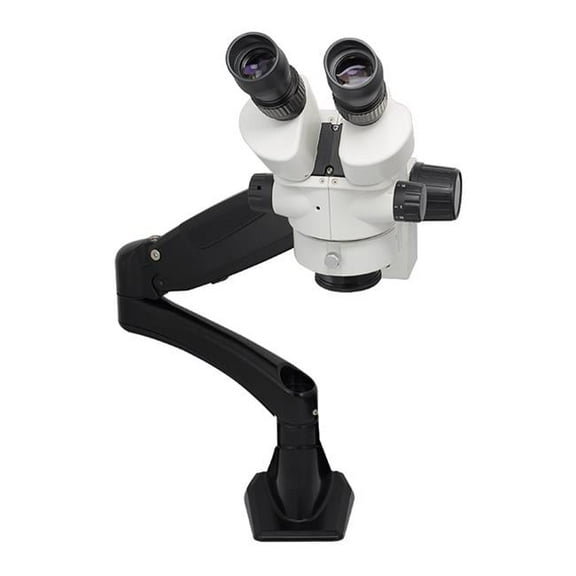 3.5x-45x Z4 Zoom Binoc Microscope with 0.5x Lens on C-Clamp Flex-Arm