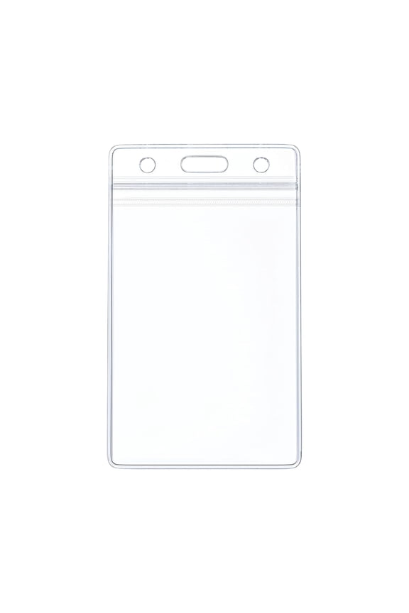 3.5x2.5 Inch Badge Holder Waterproof ID Card Protector Horizontal Clear PVC Work Pass Name Tag Sleeve 10 Pack for Office Convention