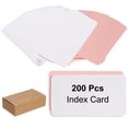 thumbnail image 1 of 3.5x2 Inch Blank Kraft Paper Note Card, 100Pcs Small Blank Paper Message Business Cards for Reminder Study DIY Craft Invitation Tag Flash Vocabulary Word, White/Pink, 1 of 6