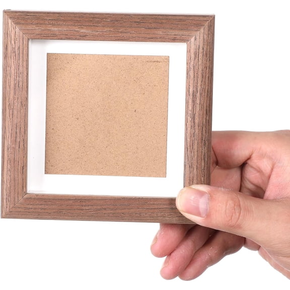 3.5x3.5 Shadow Box Picture Frame, Small Shadow Box Solid Wood Picture Frame ShadowBox Display Case Pictures Frames Hang Memory Boxes Sports Memorabilia, Awards, Medals, Wedding, Tickets and Photos