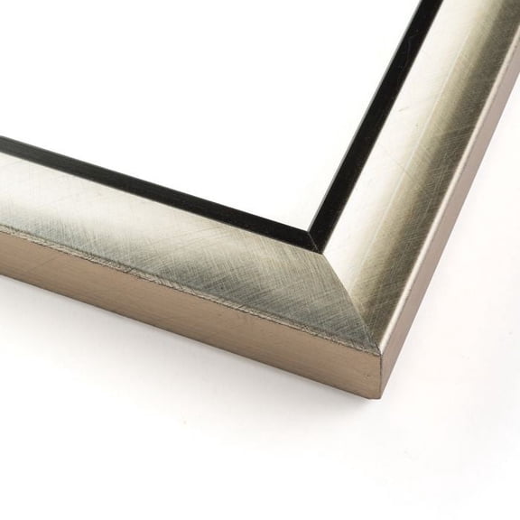 3.5x5 Contemporary Silver Complete Wood Picture Frame with UV Acrylic, Foam Board Backing, & Hardware