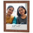 thumbnail image 1 of 3.5x5 Frame Brown Farmhouse Solid Wood Picture Frame Width 1.5 Inches | Interior Frame Depth 0.5, 1 of 8