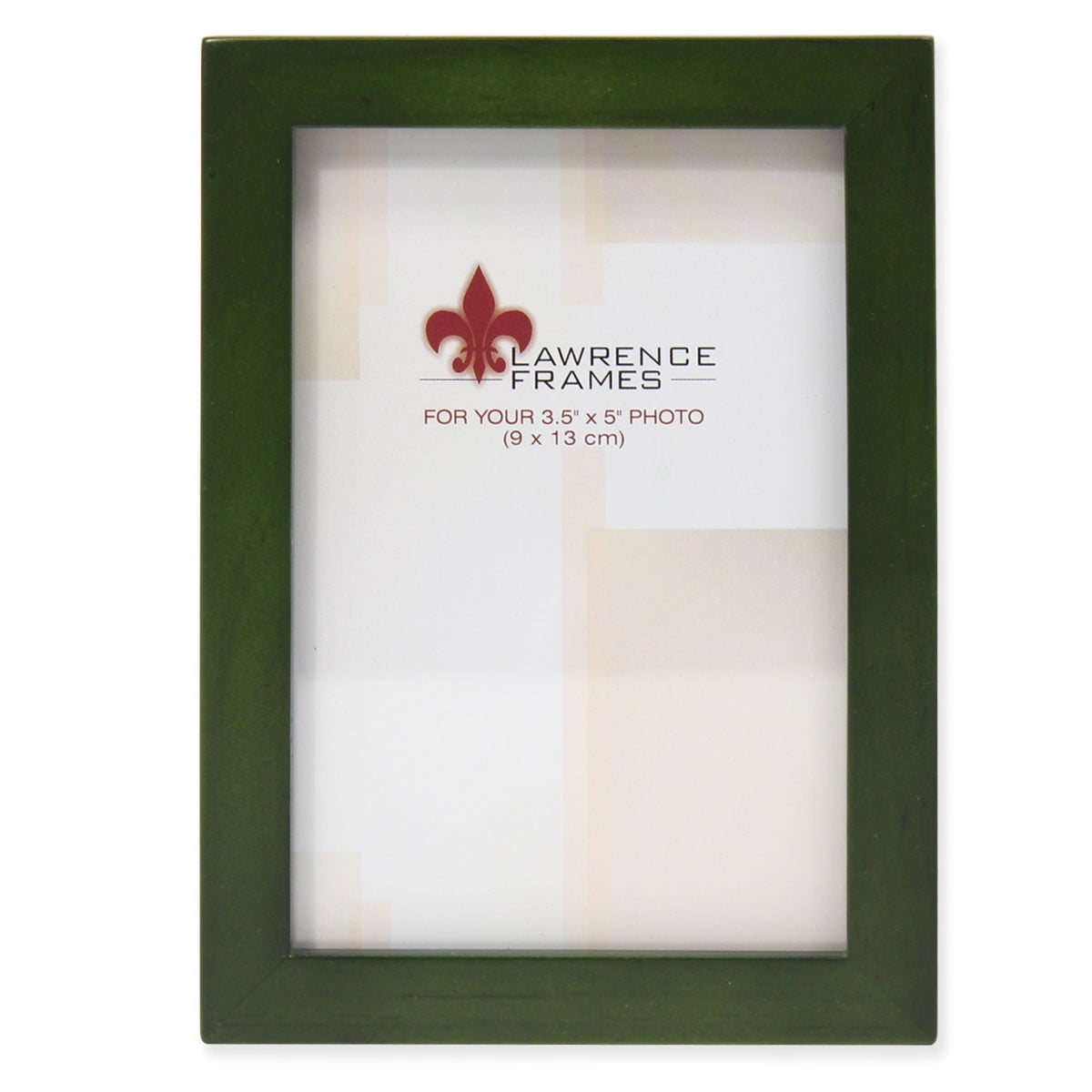 3.5x5 Green Painted Wood Rectangular Wall Mount Poster Frame