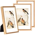 thumbnail image 1 of 3.5x5 Picture Frame Set of 3, Gold Metal Photo Frames with HD Glass, Fits 2.5x3.5 with Mat or 3.5x5 without Mat, Wall Hanging and Table Display, 1 of 6