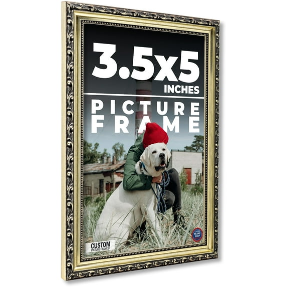 3.5x5 Silver Wood Picture Frame - UV Acrylic, Foam Board Backing, Hanging Hardware