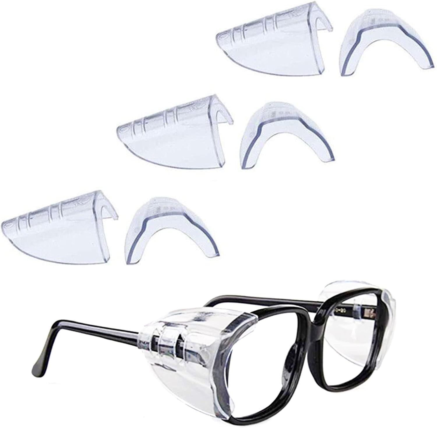 3/6/10 Pairs Eye Glasses Side Shields, Flexible Slip on Side Shields ...