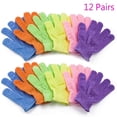 thumbnail image 1 of 3/6/12 Pairs Magik Exfoliating Spa Bath Gloves Shower Soap Clean Hygiene Wholesale Lots (12 Pairs), 1 of 8