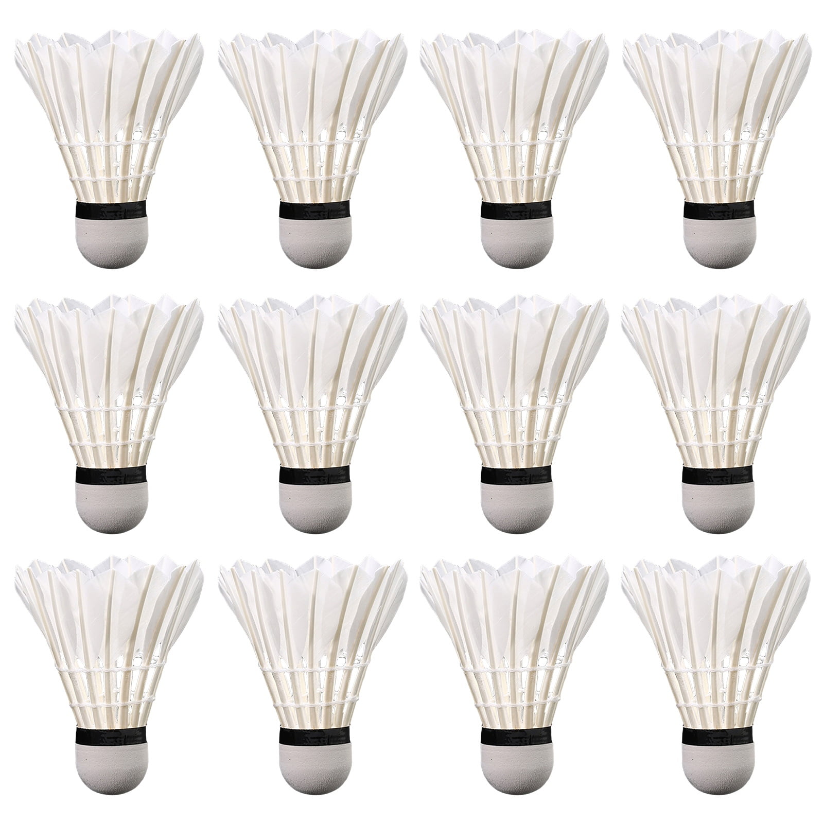 3/6/12Pcs Goose Feather Badminton Shuttlecocks Durable High Elasticity