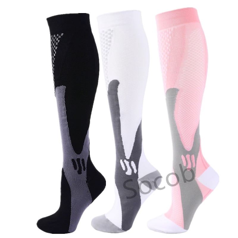 3/6/7 pairs compression socks varicose veins running natural hiking ...