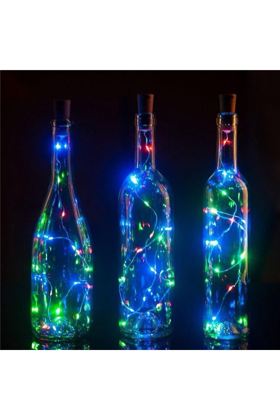 3/6/9 Pack 20 LED Wine Bottle Light, Cork Shape Light Bottle Mini String Lighting Copper Wire Light for Christmas Wedding and Party Decoration